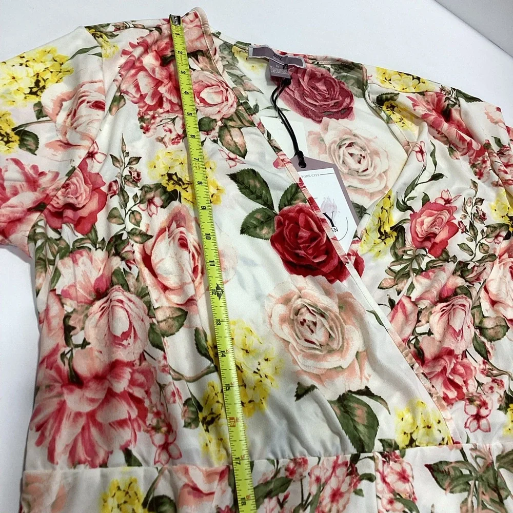 By Design Brand Floral V-Neck Maxi Dress Vintage Rose Nordstrom Tag NWT 1X - Picture 8 of 12